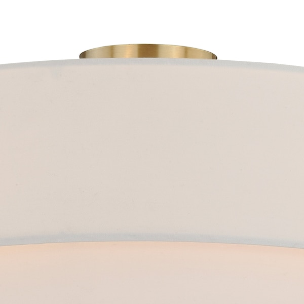 Burnaby 4L Semi-Flush Mount Matte Brass